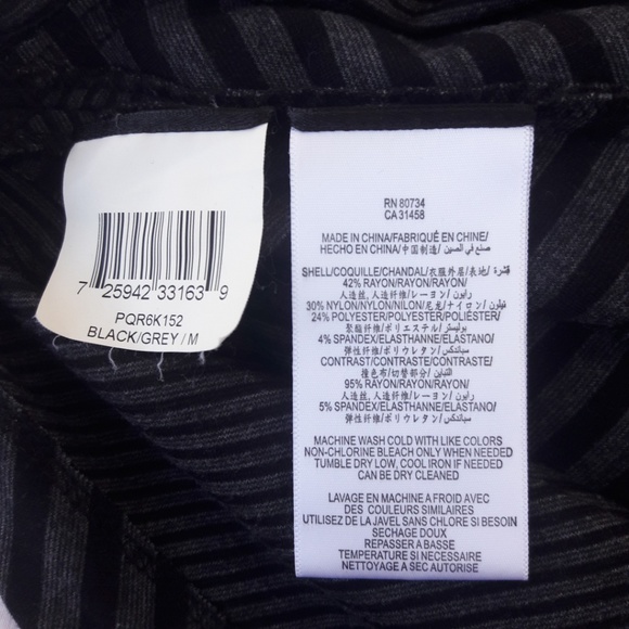 BCBGMaxAzria Dress Tank Side Zip Career Work Black Gray Jersey M - Picture 5 of 6